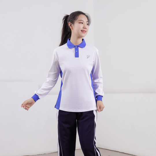 深圳校服长袖中学生初中 女款春秋季运动服上衣长袖T恤宽松特版