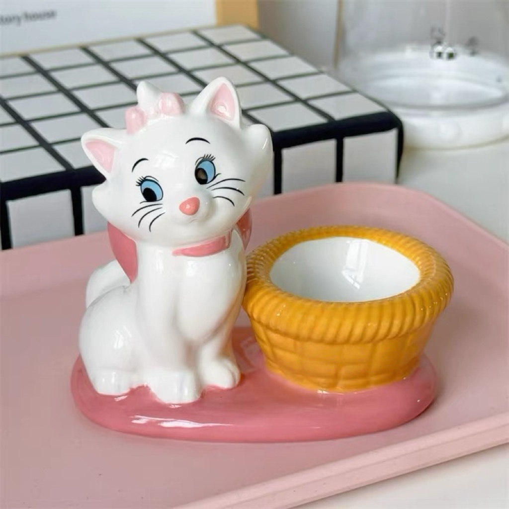 出口外貌玛丽猫鸡蛋拖陶瓷手工手绘可爱卡通摆件客厅电视柜装饰品,淘宝优惠券,粉丝福利购,淘宝优惠卷