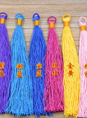 流苏穗子中国结十字绣工艺书签