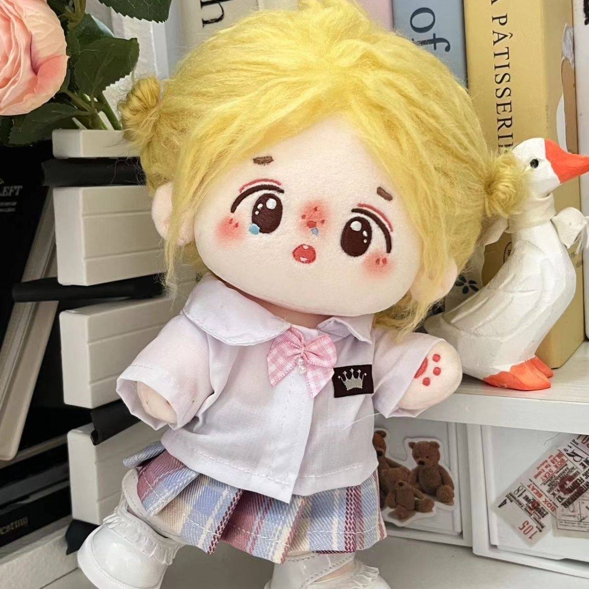 20cm娃衣校服可爱裙子套装衬衫棉花娃娃衣服玩偶毛绒公仔JK格裙,淘宝优惠券,粉丝福利购,淘宝优惠卷