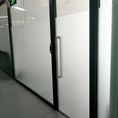 静电免胶磨砂办公室玻璃贴膜半透明条纹移门隔断防撞腰线窗户贴纸 - 图2