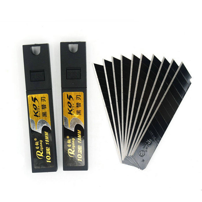 【100片】日钢k95黑刃美工刀片18MM全黑刀片工业级SK5裁纸介刀片,淘宝优惠券,粉丝福利购,淘宝优惠卷