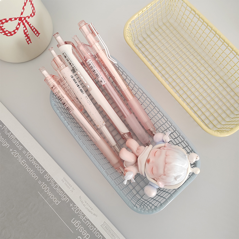 ins铁艺书桌杂物小物件收纳篮学生办公文具整理收纳筐篮子桌面,淘宝优惠券,粉丝福利购,淘宝优惠卷