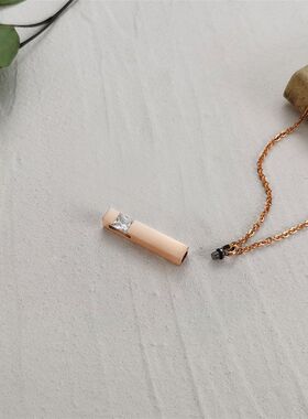 跨境货源不锈钢骨灰项链 欧美钛钢骨灰盒可打开香水吊坠 骨灰罐子