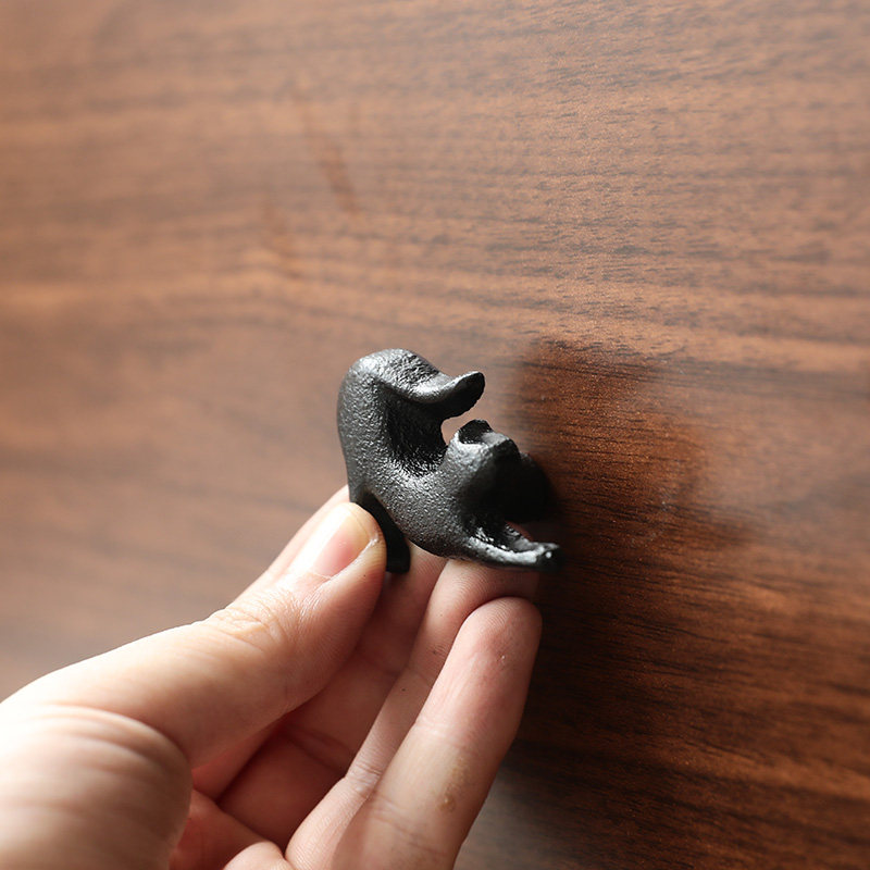 日式ZAKKA黑色铸铁猫咪衣柜酒柜抽屉拉手家具柜门创意金属把手装,淘宝优惠券,粉丝福利购,淘宝优惠卷