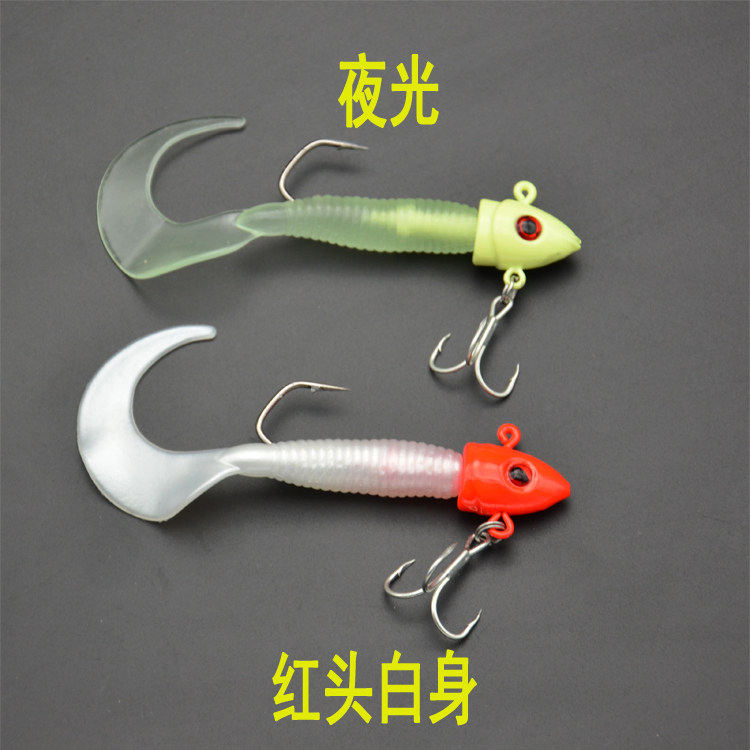 路亚软饵卷尾包铅软鱼夜光假饵远投海淡水钓鲈鱼翘嘴专杀铅头钩,淘宝优惠券,粉丝福利购,淘宝优惠卷