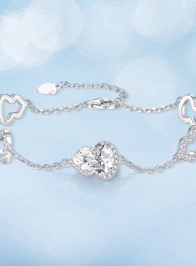 925纯银葫芦手链时尚轻奢小众高级感手串新中式镂空福禄锆石手环