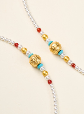 2025中式八方来财古法金施家珍珠手链女款高级感小众设计多宝手串