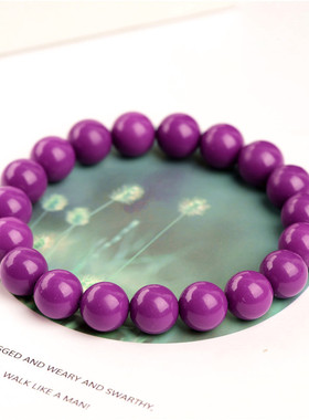 久雅水晶 紫云母手链  云母石手链 紫丁香圆珠 散珠 厂家直销