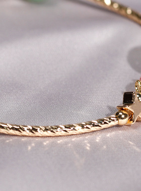 巴度红绿草莓晶猫眼石闺蜜手链女月光石金发晶手串潮流手工珠链