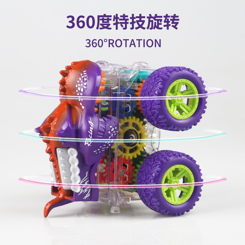 恐龙惯性车透明灯光齿轮益智动物锻炼宝宝爬行男孩女孩儿童玩具车,淘宝优惠券,粉丝福利购,淘宝优惠卷