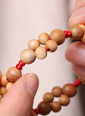 护身防惊吓天然桃木手链女款十年老桃木梅花手工编织保平安红绳