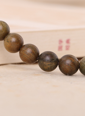 禅意祥和|天然绿檀木手链女檀香木质手串情绪稳定念珠木珠文玩盘