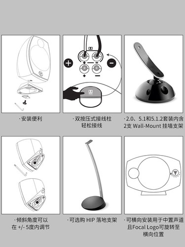 法国劲浪Focal SIB EVO 2.0音箱套装卫星音箱卫星家庭影院音箱 - 图1