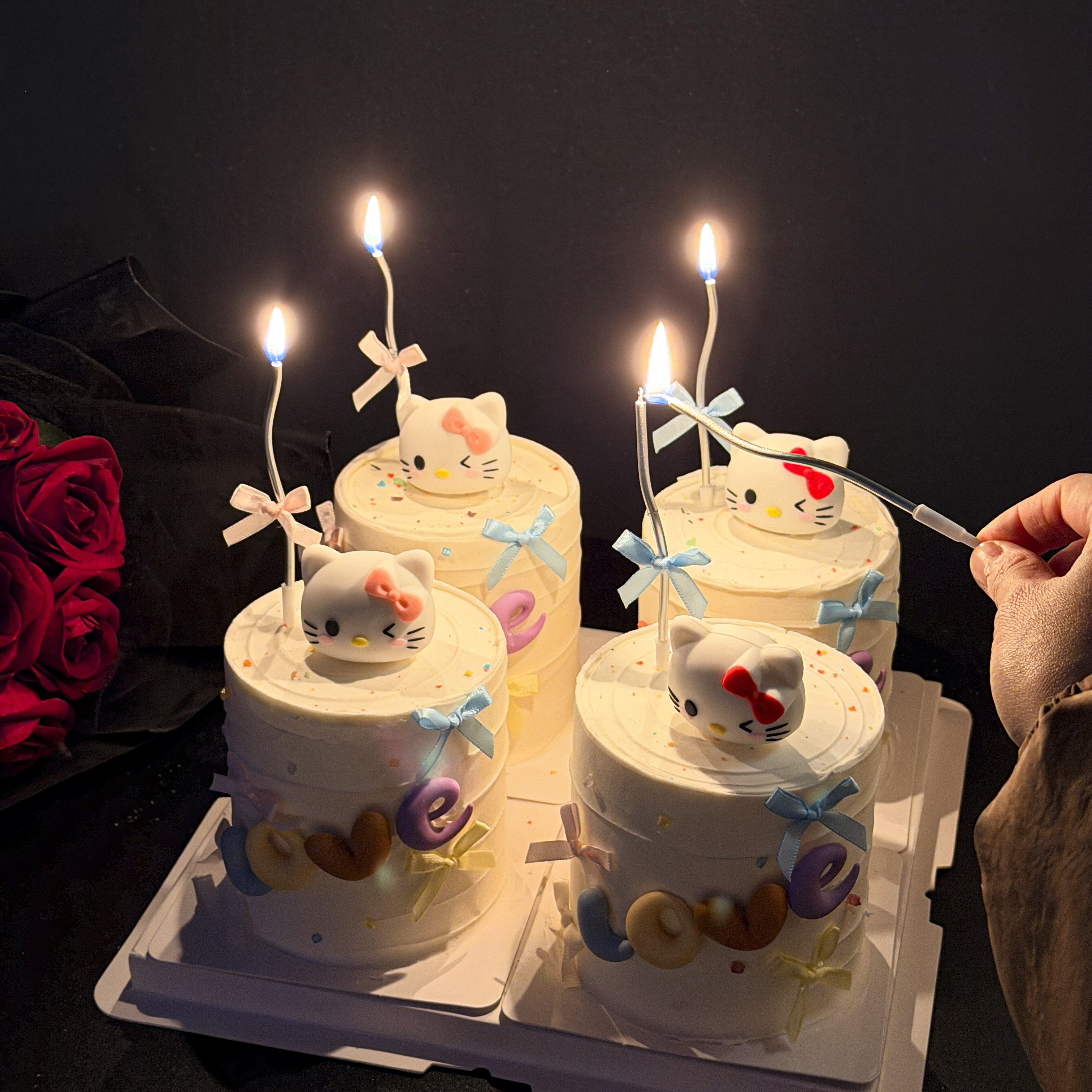 2026情人节kt猫蛋糕装饰凯蒂猫LOVE蝴蝶结丝带蜡烛甜品插件,淘宝优惠券,粉丝福利购,淘宝优惠卷