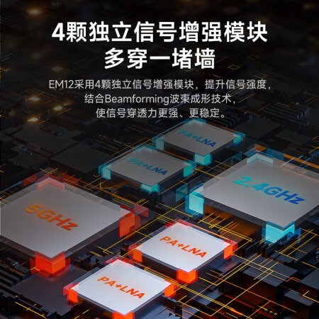 腾达AX3000 WiFi6千兆端口路由器mesh子母路由分布式家用穿墙王无线5G中继大户型别墅高速大功率全屋增强EM12