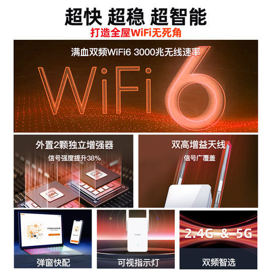 Dual-band WiFi6 Tenda 3000M amplifier 5G