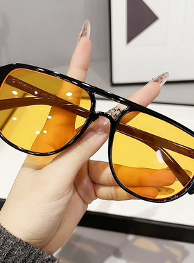 gm墨镜女2026年新款网红太阳镜男潮时尚黑色眼镜大脸显瘦防紫外线