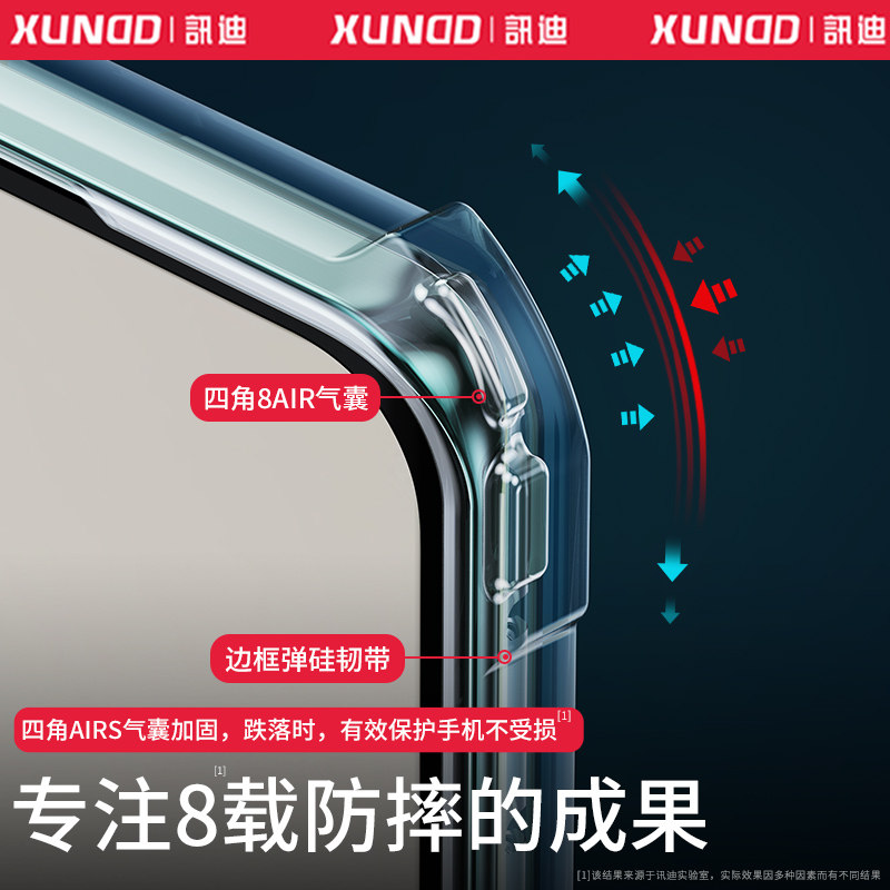 讯迪适用荣耀x60手机壳新款x80pro max保护套华为荣耀x70镭射纹镜头全包防摔男女honor高端透明外壳GZ