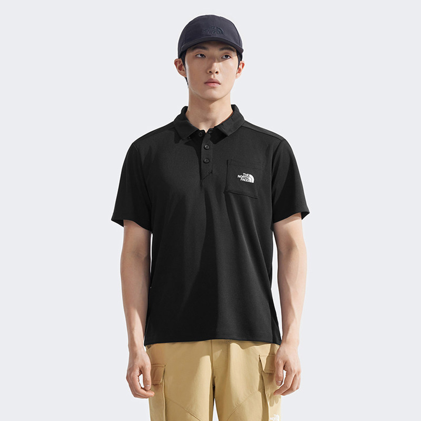 TheNorthFace北面短袖男户外运动舒适透气速干POLO衫翻领T恤8EY4,淘宝优惠券,粉丝福利购,淘宝优惠卷