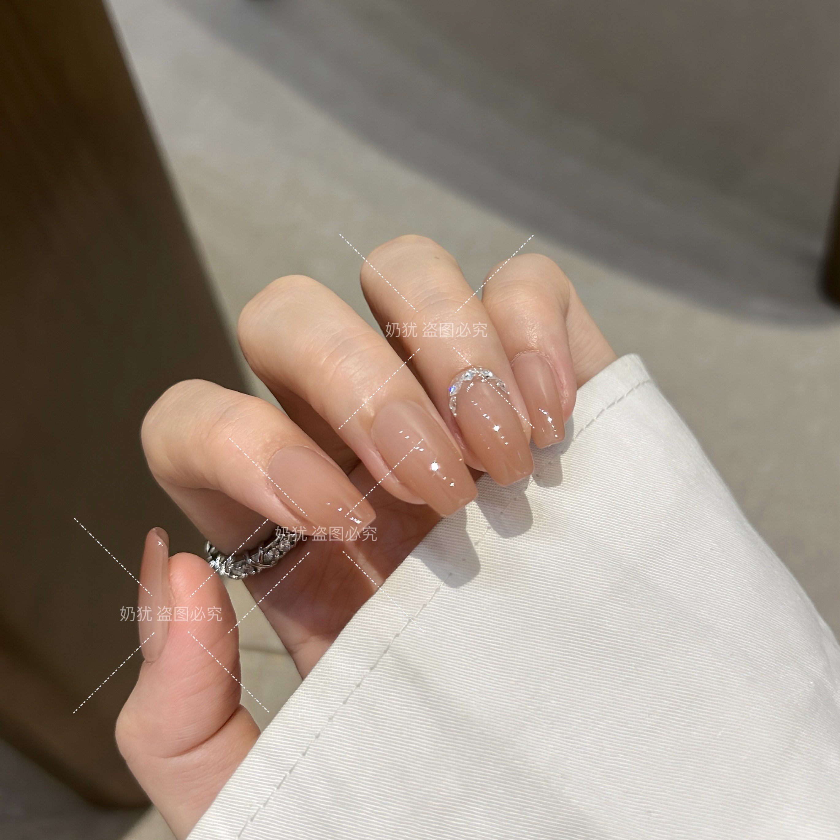 【A暮色微澜】冰茶色渐变超闪锆石纯手工穿戴甲高级感美甲成品,淘宝优惠券,粉丝福利购,淘宝优惠卷