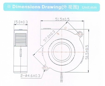 台湾台达 5CM涡轮离心风扇 5015 12V 0.15A BFB0512M-FOO鼓风机-图2