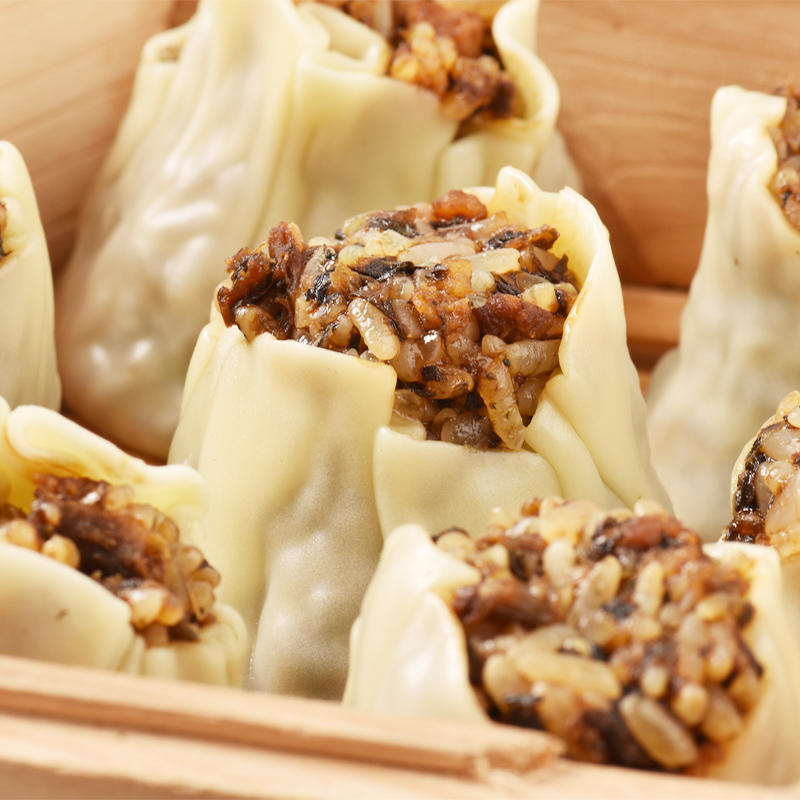 霍嘉梅干菜烧卖早点儿童营养早餐微波速冻半成品香菇糯米烧麦商用 - 图1