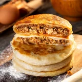 千味央厨 Хрустящий пирог, черный перец, говяжье блин, мясной пирог, студенческий завтрак, торт из лука, быстрое замораживание, полуфабрикат рекламный ролик продукт
