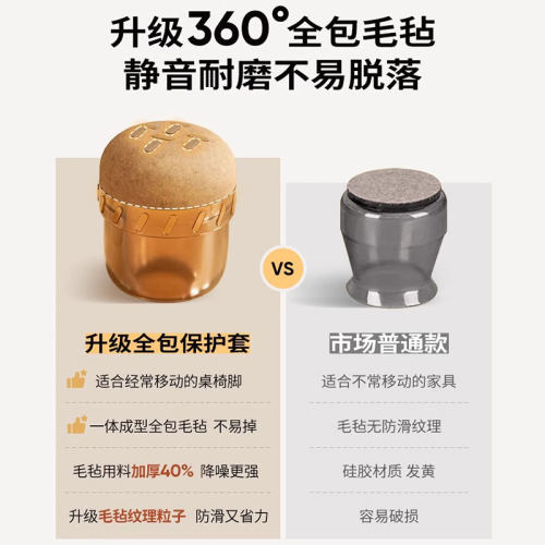 静音椅子凳子脚套耐磨硅胶脚套桌椅脚凳脚垫片家具餐椅桌脚保护套 - 图1