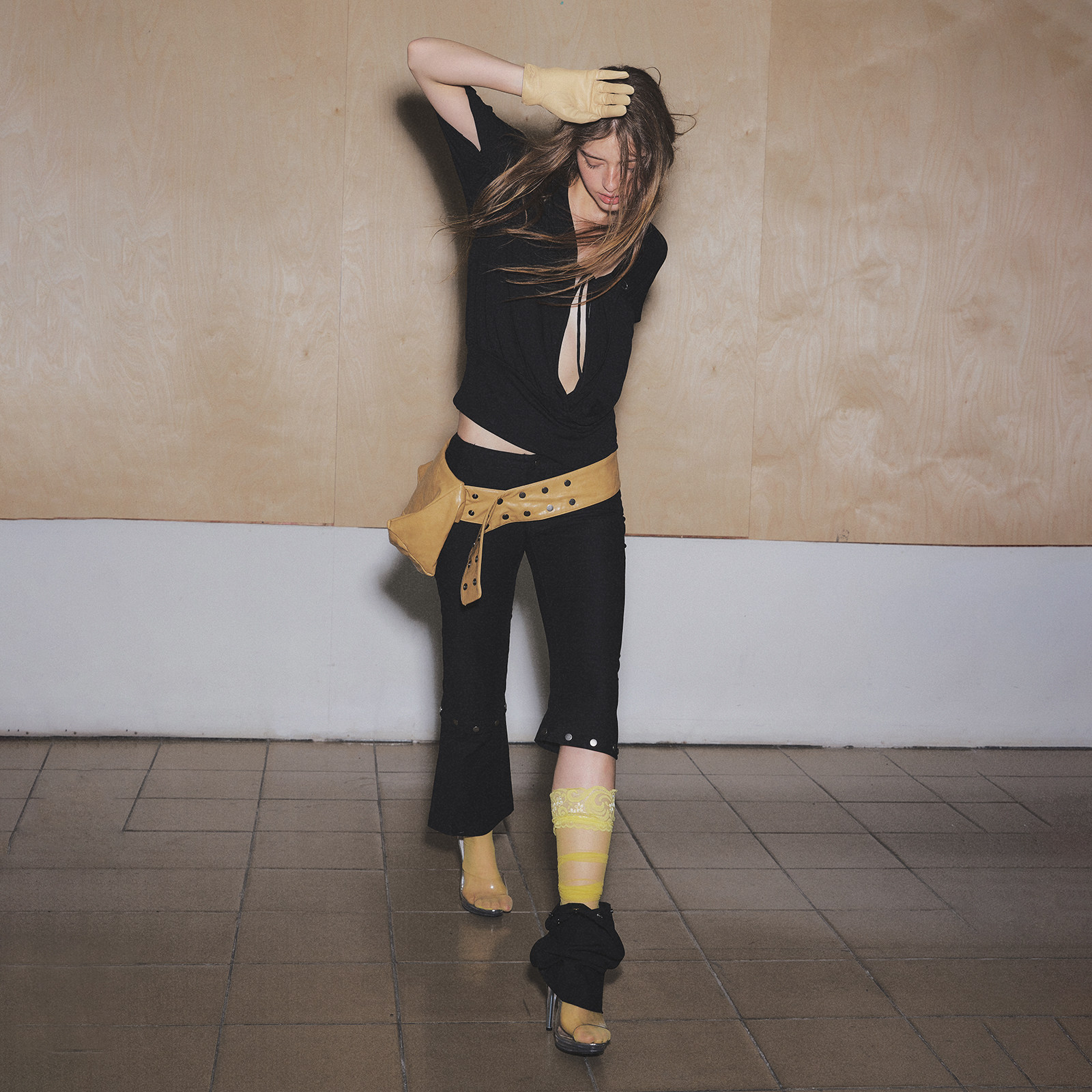 CLOUD WILD白云野边90S复古低腰拼接微喇牛仔裤女早秋休闲长裤子,淘宝优惠券,粉丝福利购,淘宝优惠卷