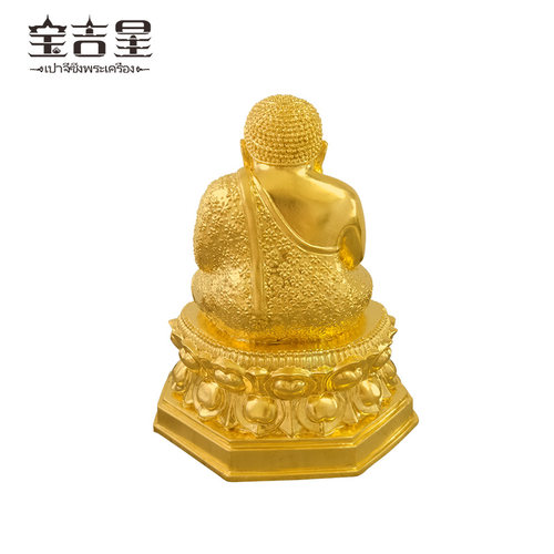 泰国佛牌正品 龙婆坤大师 善伽弥勒 金色供奉型佛像 - 图2