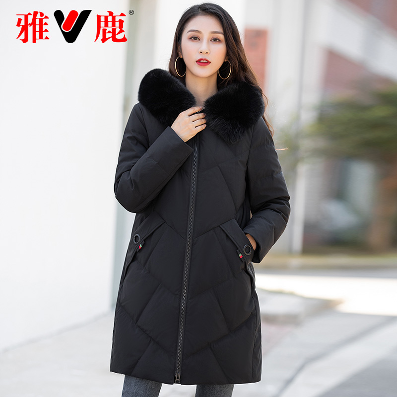 雅鹿2020年新款东大门女反季白鸭绒 雅鹿沐羽沫羽绒服