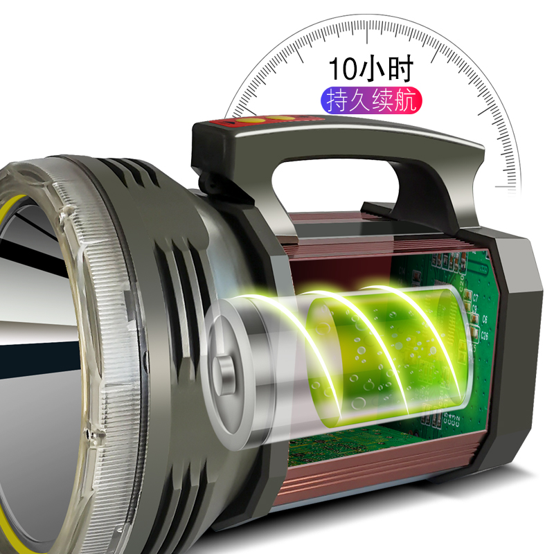 P90强光手电筒充电防灾家用耐用户外远射超亮防水多功能led手提灯 - 图2