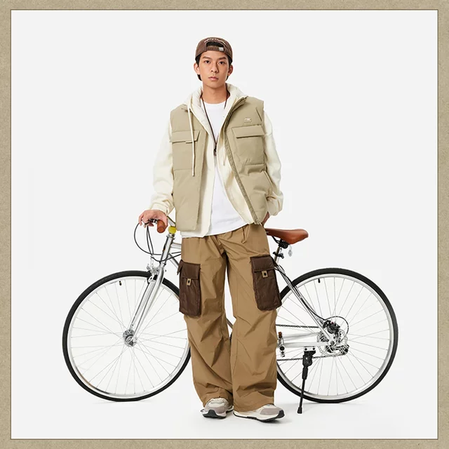 Li Ning down vest men's warm loose duck down