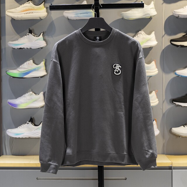 Li Ning men's round neck loose pullover sweatshirt