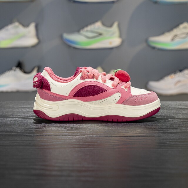 Li Ning lacing women's board shoes low top casual shoes