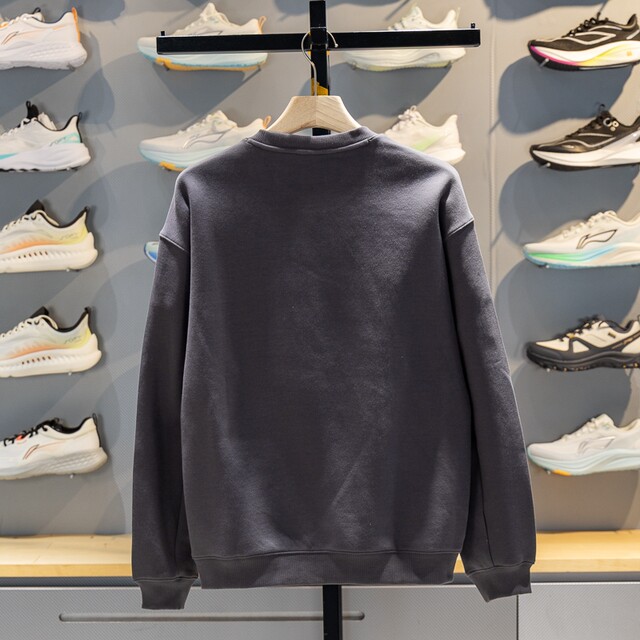 Li Ning men's round neck loose pullover sweatshirt