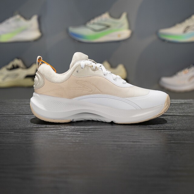 Li Ning warm women's lace-up velvet casual shoes