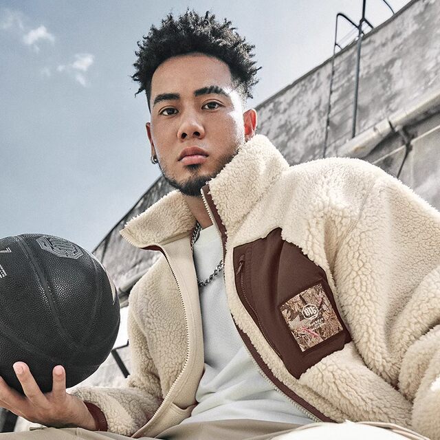 Li Ning Fanwu Men's Stand Collar Warm Jacket Loose