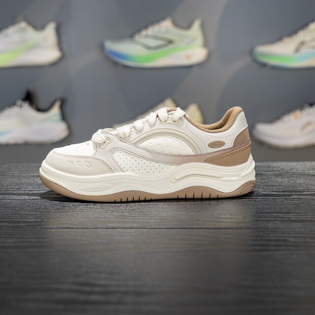 Li Ning lacing women's board shoes low top casual shoes