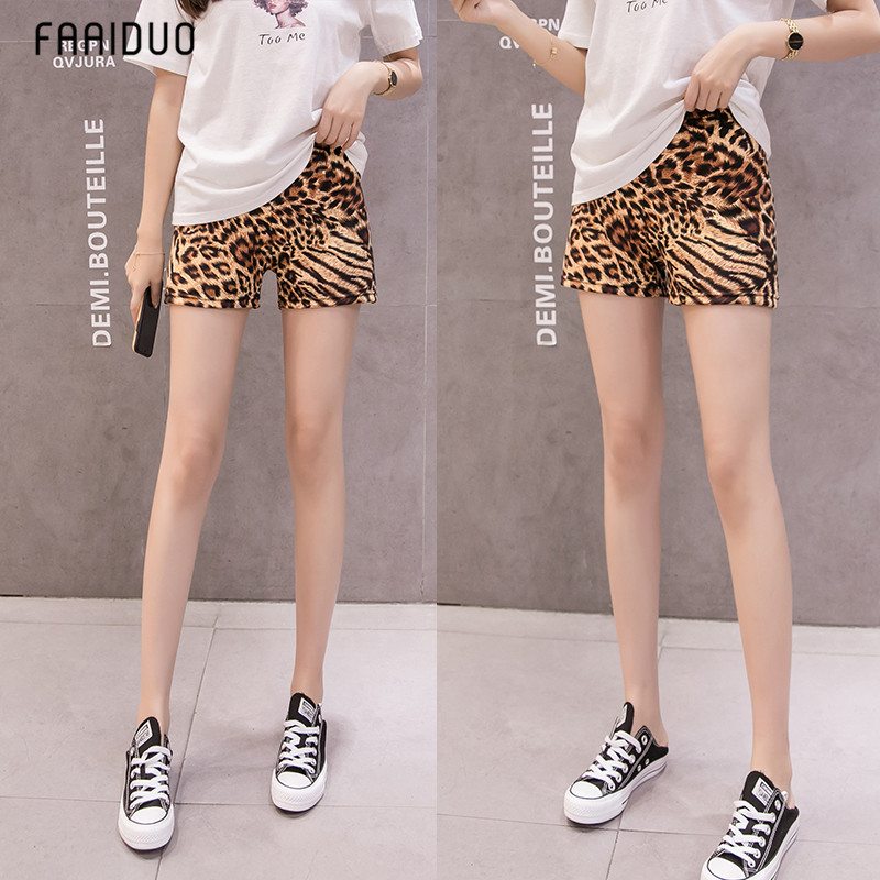 豹纹安全裤防走光夏可内外穿短裤 法艾朵打底裤