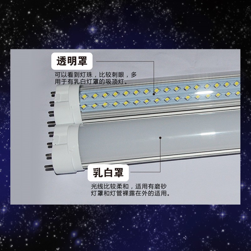 四针LED灯管吸顶灯改造长条光源三基色h型2G11替换55Wled日光灯管 - 图2