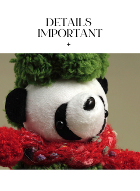 AMNN创意熊猫圣诞树扭扭棒摆件