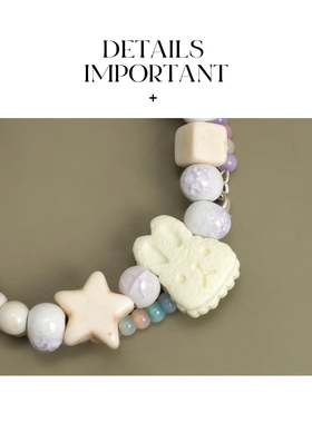 AMNN 可爱小兔子彩色串珠手链女2025新款小众甜美多巴胺叠戴手饰