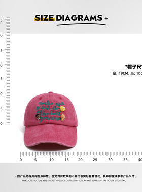 AMNN韩版水洗字母刺绣棒球帽子女