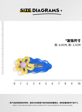 AMNN韩版果冻花朵发夹女