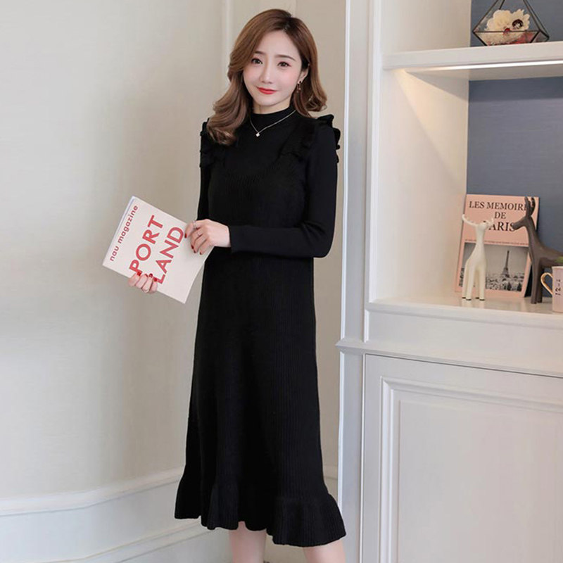 孕妇秋冬装两件套2020新款连衣裙 月朵连衣裙