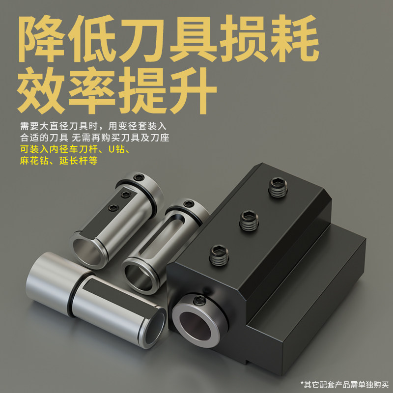 数控车床刀套D25D32D40减径套内孔车刀杆变径套U钻辅助刀架转换套