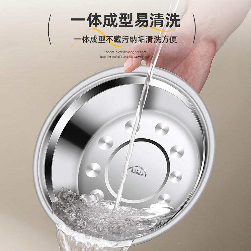 316不锈钢碗食品级汤碗家用汤盆加厚铁碗学生食堂打饭碗儿童小碗