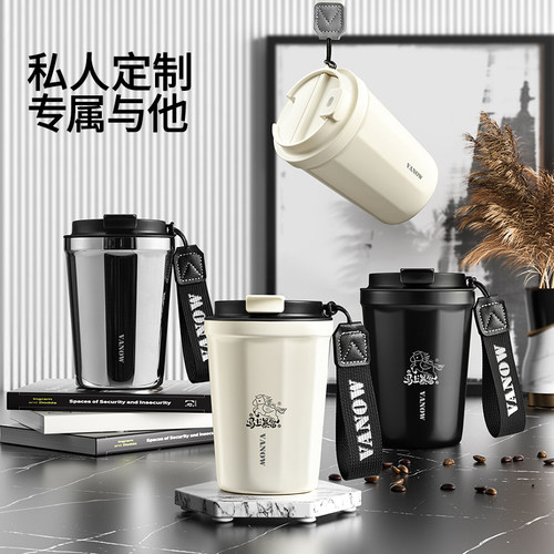 Vanow咖啡杯保温杯随行陶瓷内胆女士男外出便携带马克小巧水杯子 - 图3